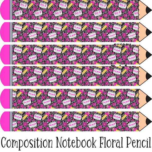 Floral Composition Pencils Pink