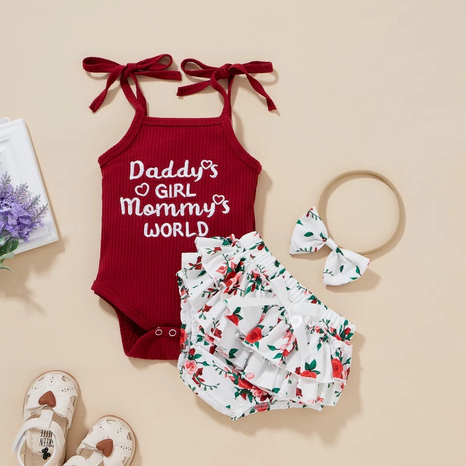 Daddy’s girl Mommy’s world outfit